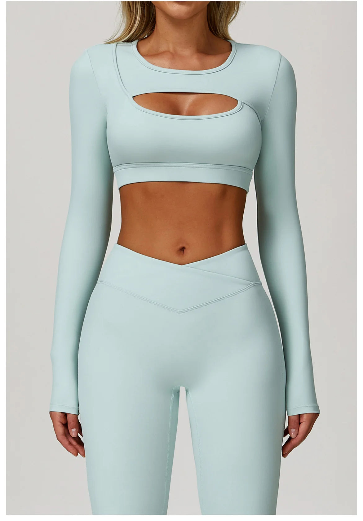 Women's Hollow Out Long Sleeve Yoga Shirt – Gym Workout Running Top