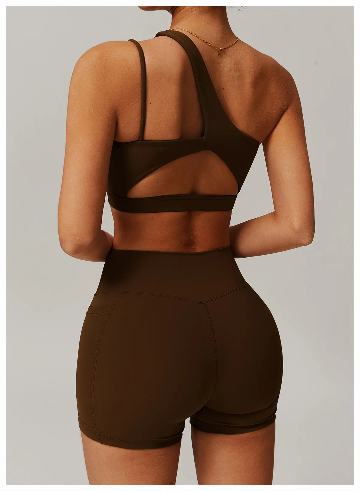 Women Oblique Shoulder Sports Bra