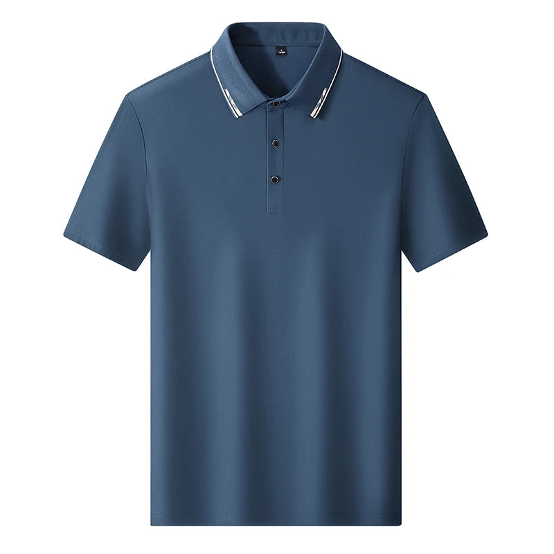 Men Plus Size Ice Silk Polo Shirt