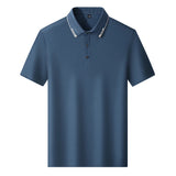 Men Plus Size Ice Silk Polo Shirt