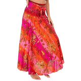 Women Vintage Plaid Button Midi Skirt