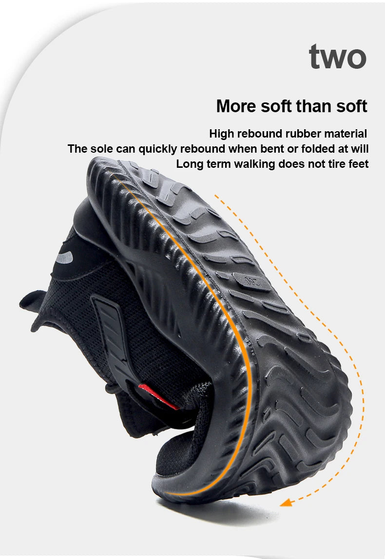 Men Indestructible Steel Toe Sneakers