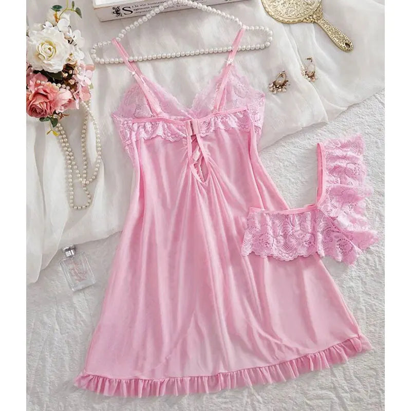 Blush Satin Sleepwear Set
