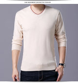 سترة رجالية محبوكة برقبة على شكل حرف V بمقاسات كبيرة