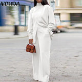 Plus Size High Neck Suit Set