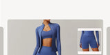 Women's Zip Long Sleeve Yoga Jacket – Slim Fit Gym Training Top