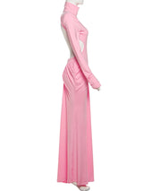 Women's Backless Ruched Maxi Dress
