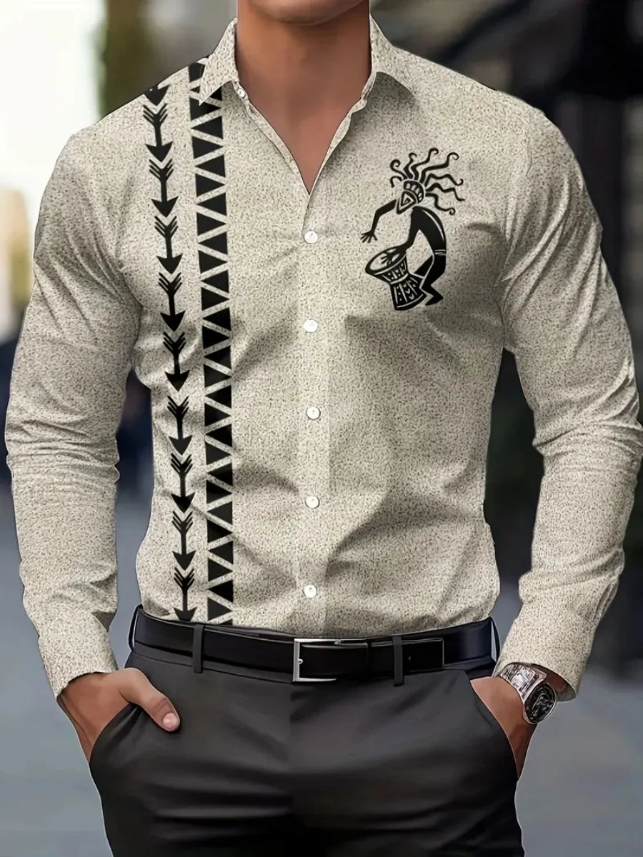 Men Hawaiian Print Shirt