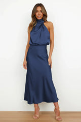 Women's Silk Satin Evening Dress
