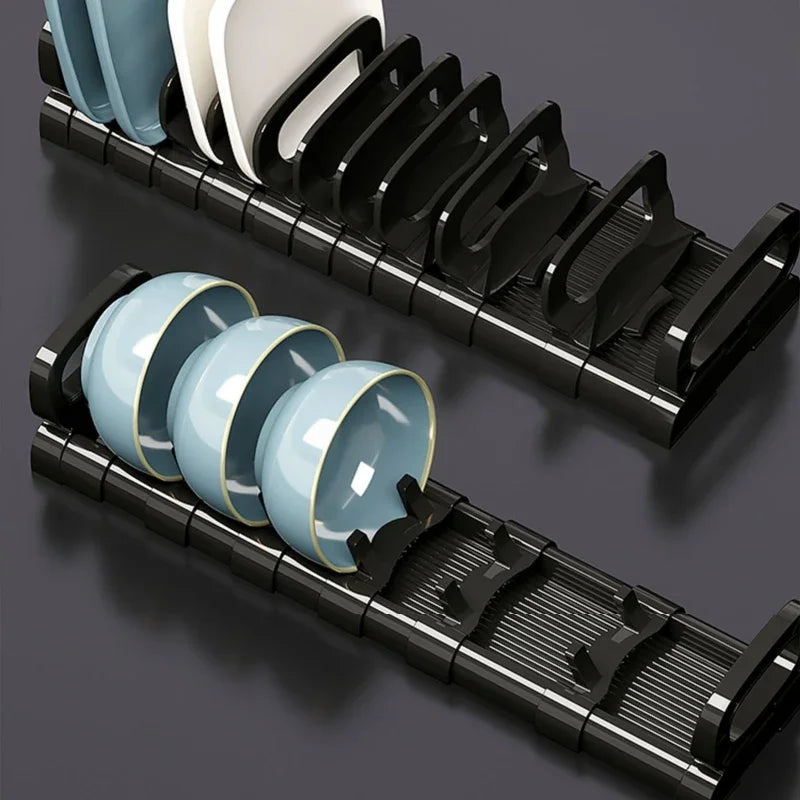 Built-In Cabinet Dish Storage Rack