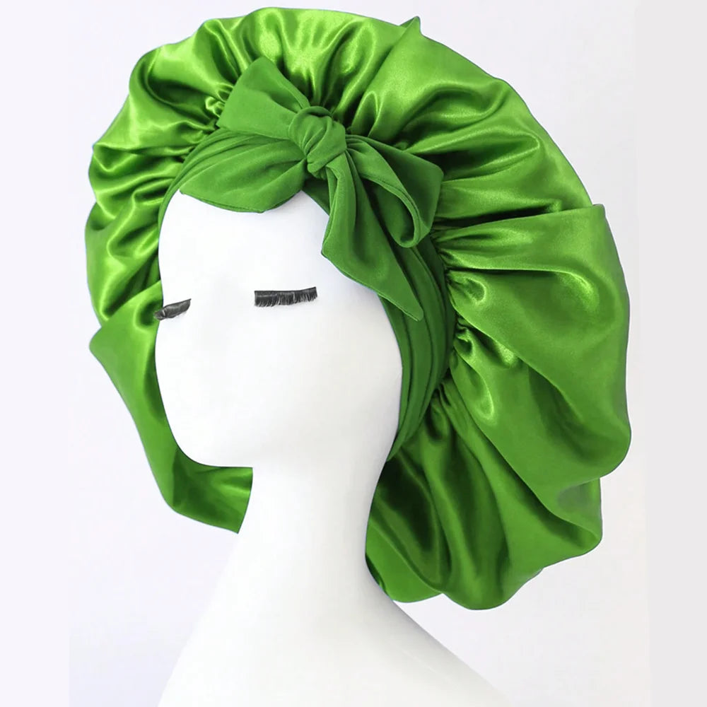 Adjustable Silk Satin Bonnet for Sleeping – Hair Protection