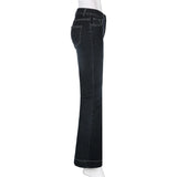 FlareRush™ – 90s Low Waist Cargo Pants (Vintage Y2K, Korean Flare)