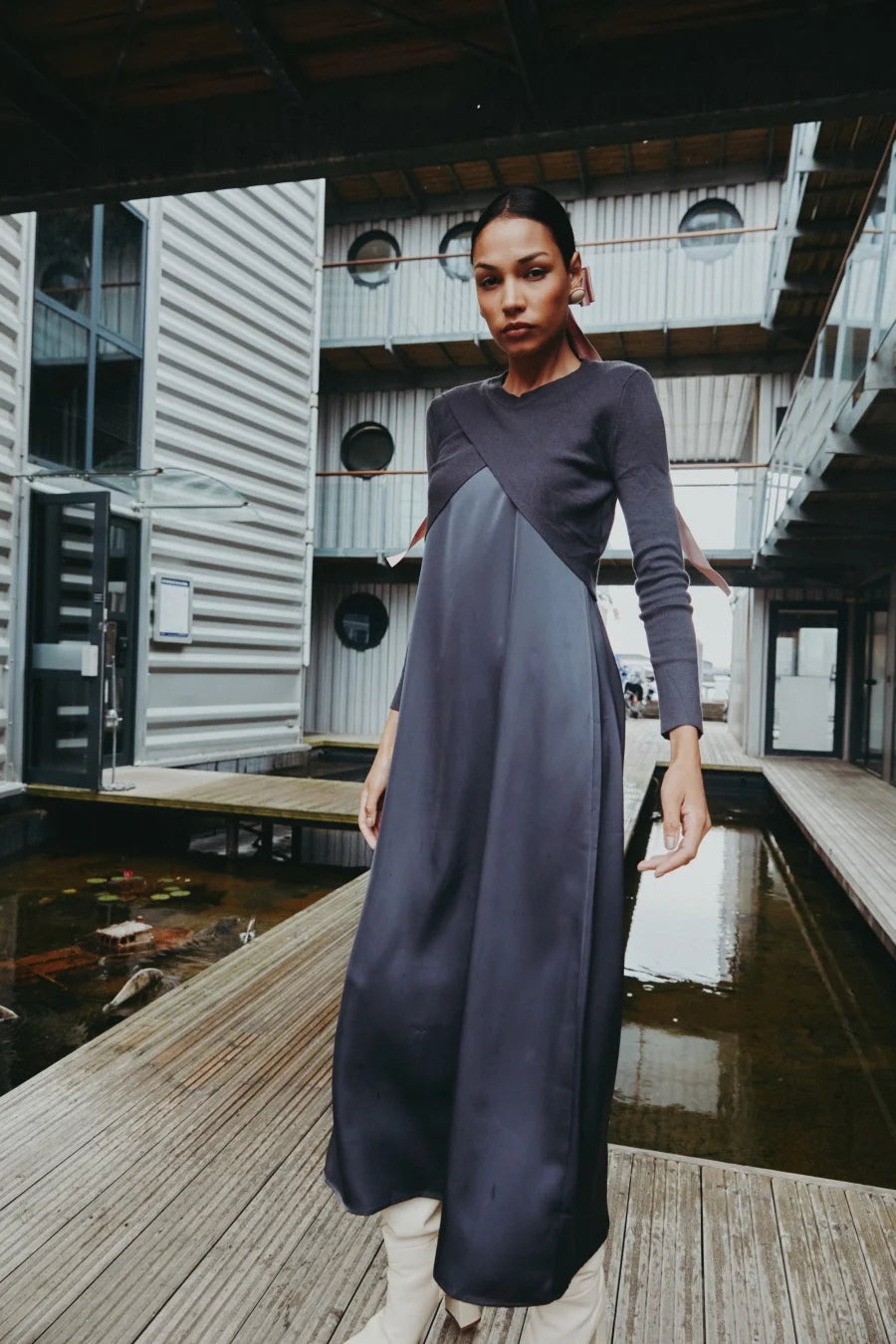 Luxe Satin Knit Maxi Set