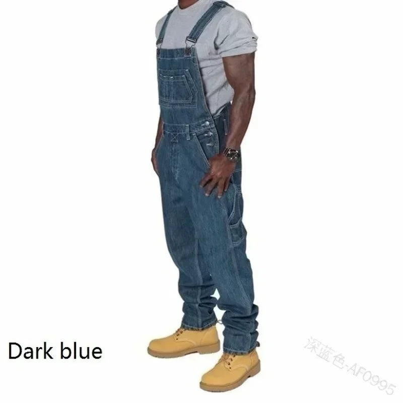 Men's Plus Size Denim Overalls 2025