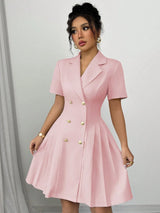 Women's Double Breasted Midi Dress