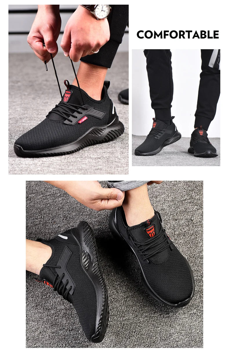 Men Indestructible Steel Toe Sneakers
