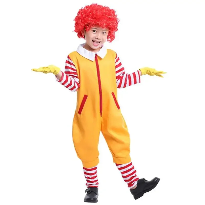 Parent-Child Yellow Clown Costume