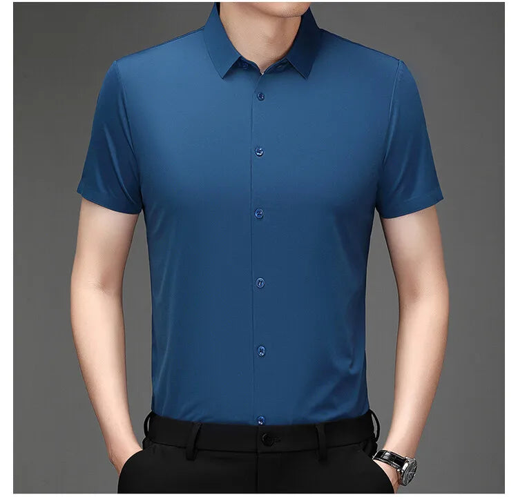 Men Stretch Short Sleeve Shirt