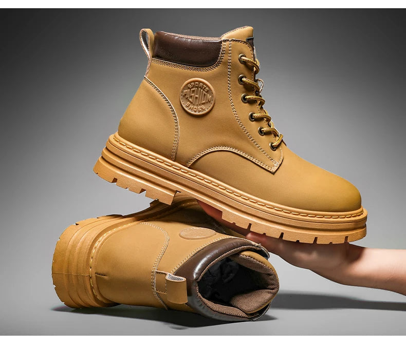 Men’s Outdoor Anti-Slip Leather Boots