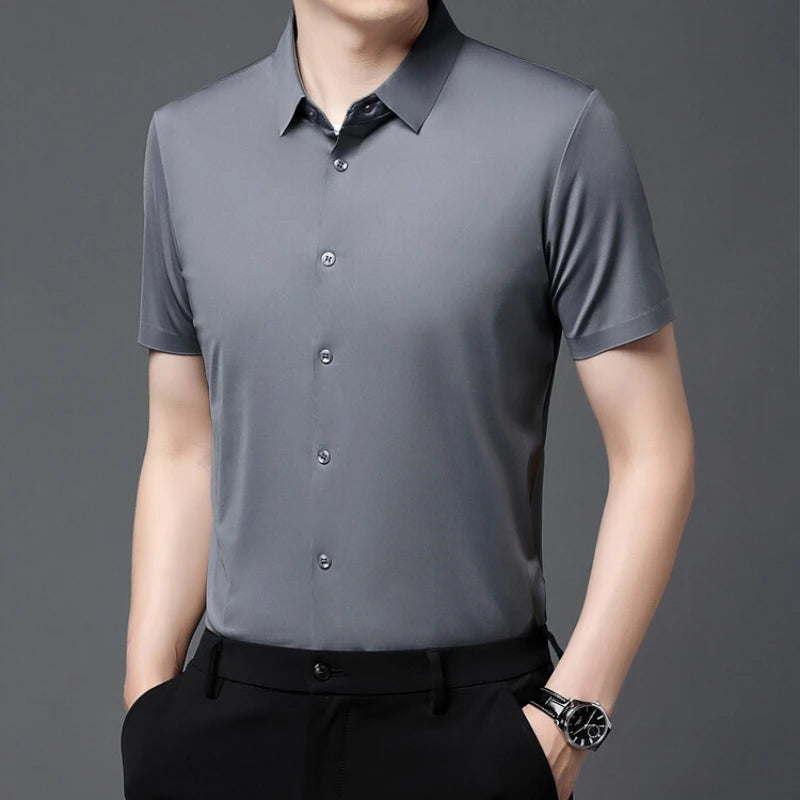Men Stretch Short Sleeve Shirt