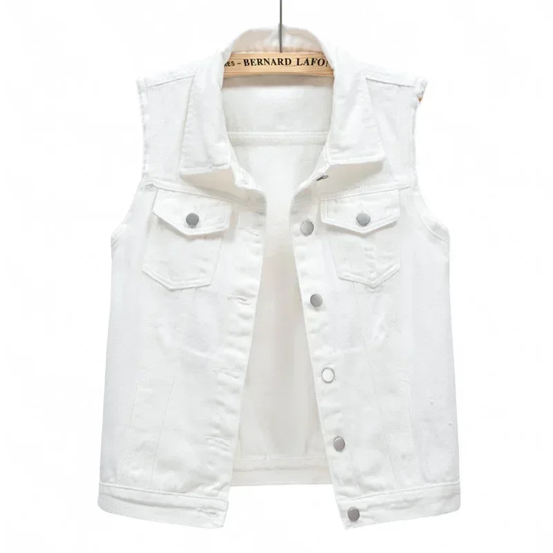 Elegant Vintage Denim Vest for Women