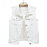 Elegant Vintage Denim Vest for Women