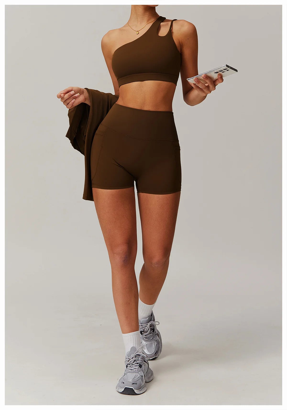 Women Oblique Shoulder Sports Bra