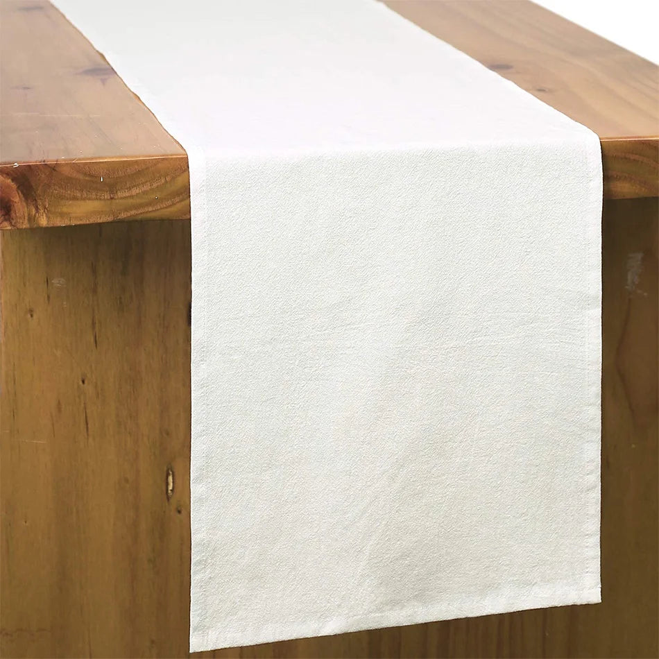 Cotton Sage Green Table Runner