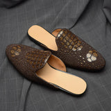 Men’s Crocodile Leather Mules