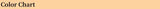 Color chart showcasing various shades for customizable wedding dress options.