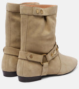 Women Rivet Embellished Ankle Boots – Casual Pointed Toe Suede