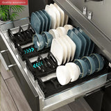 Built-In Cabinet Dish Storage Rack