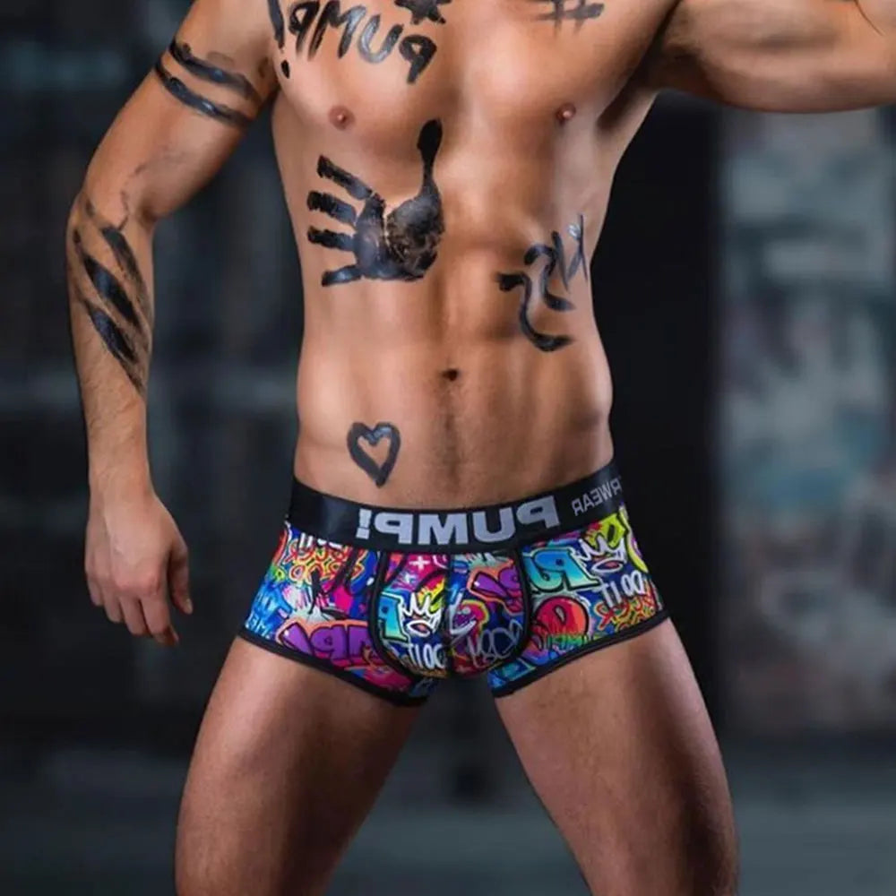 Men's Sexy Graffiti Briefs – Low Waist Jockstrap