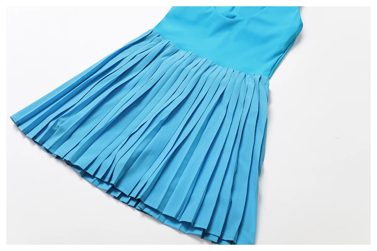 Women Pocket Pleated Sports Jumpsuit
