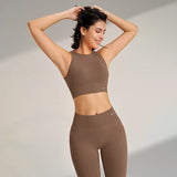 Women High Waist Leggings & Top Set