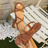 Women Elegant Flat Sandals Summer Shoes