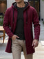 Men's Long Hooded Knit Jacket