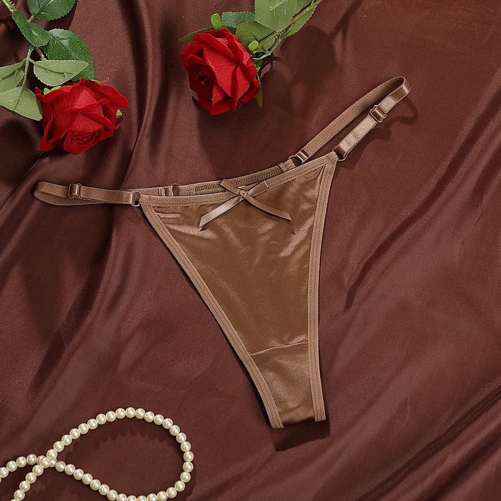 Women Adjustable Satin G-Strings