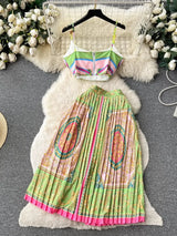 Women's Crop Top & Skirt Set