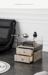 Modern Acrylic Bedside Storage Cabinet