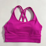 Women Cross Strap Sports Bra with Pads