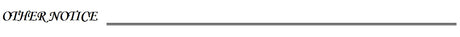 Text image displaying 'Other Notice' in elegant font with a line underneath.