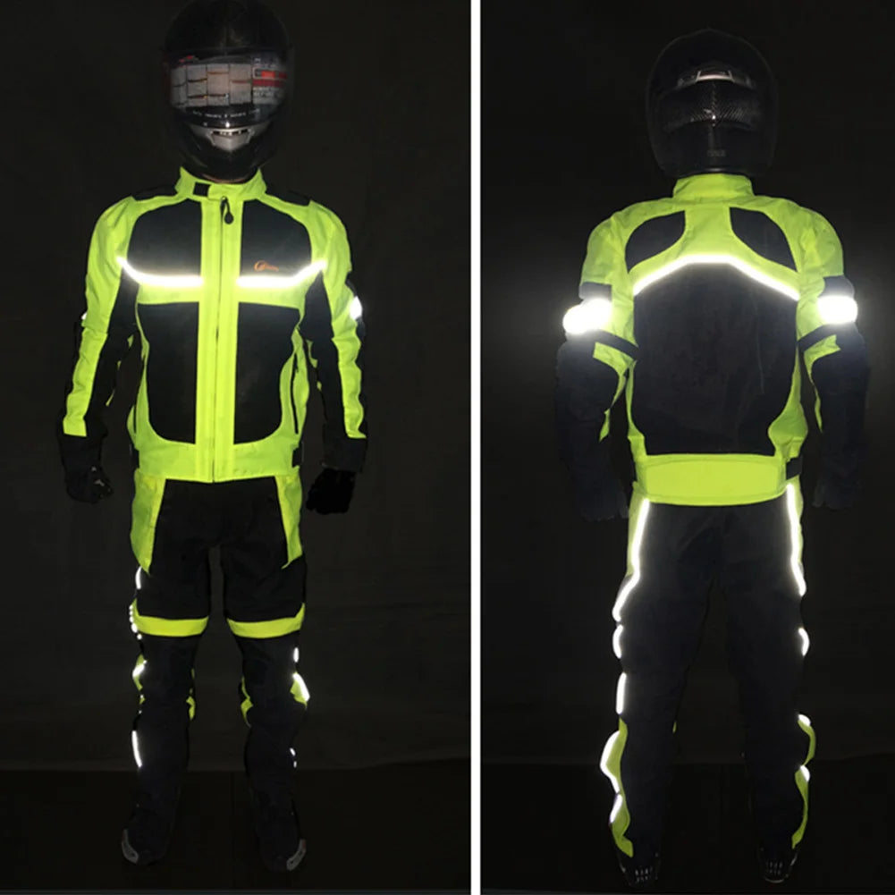 Men Motorcycle Protective Riding Jacket