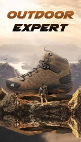 HIKEUP Men High Top Outdoor Hiking Boots