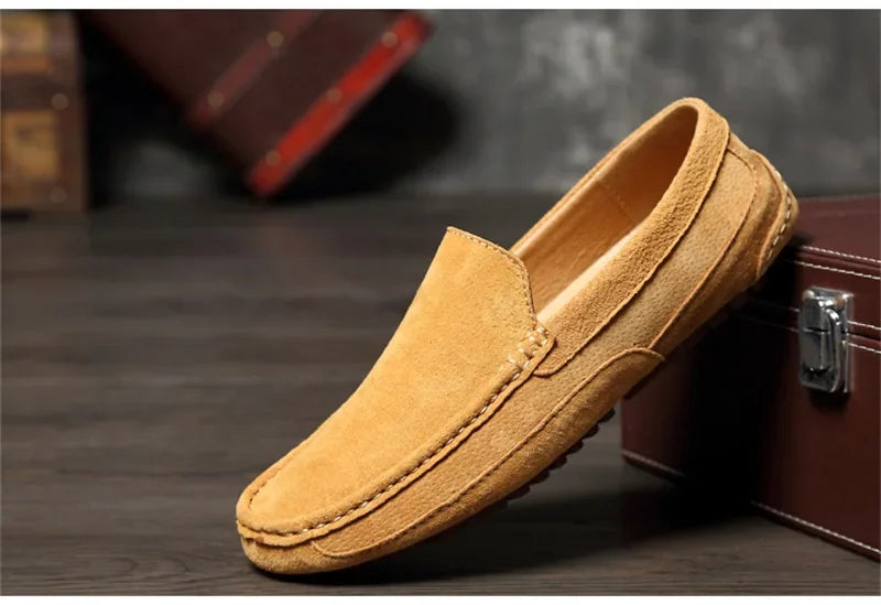 Men’s 2025 Luxury Suede Boat Loafers