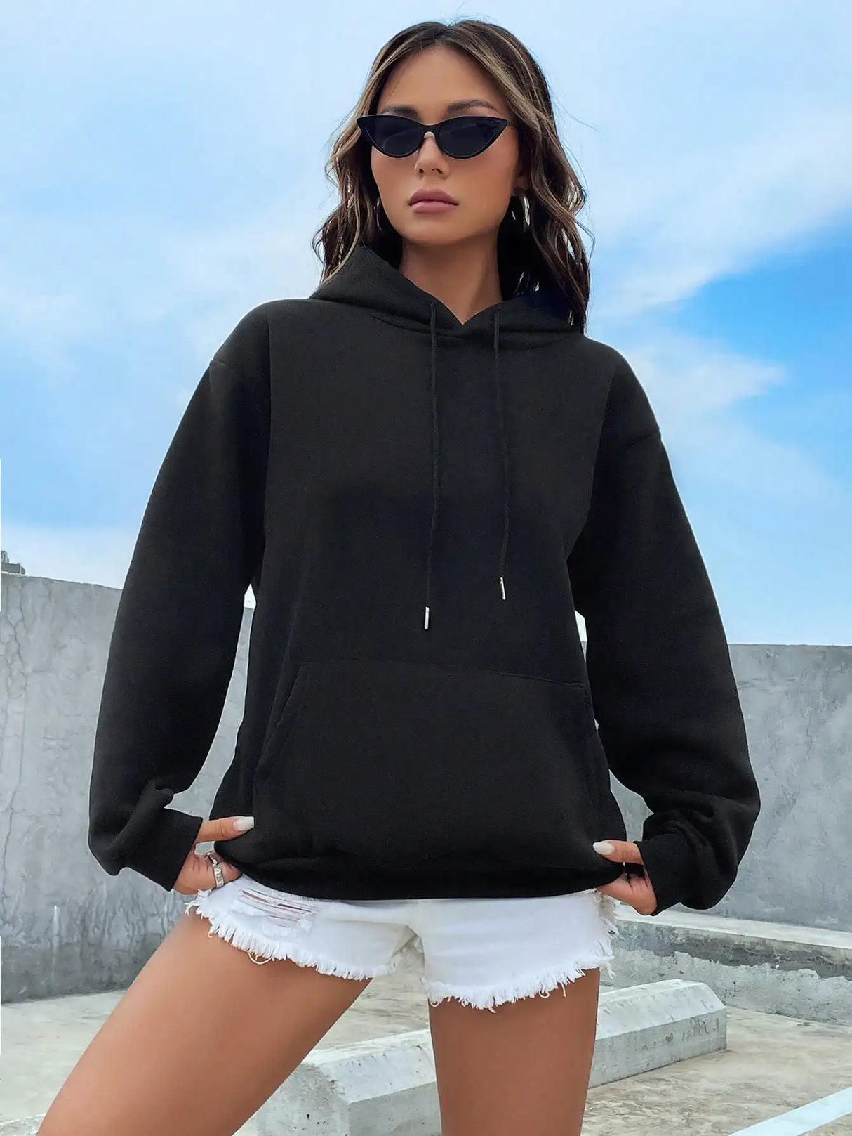Solid Pocket Hoodie
