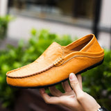 Men Italian Style Leather Moccasins