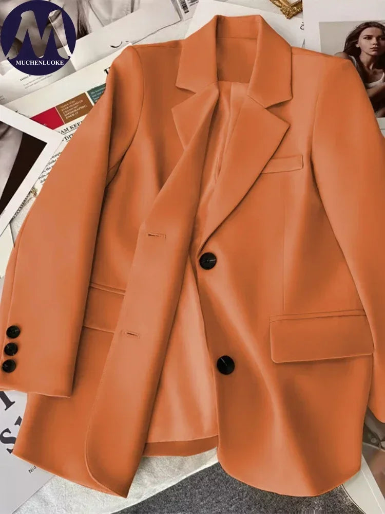 TrendyCore™ – Streetwear Office Blazer (Long Sleeve, Korean Fit, 2025 Vibe)