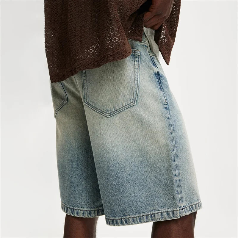Men Vintage Denim Shorts