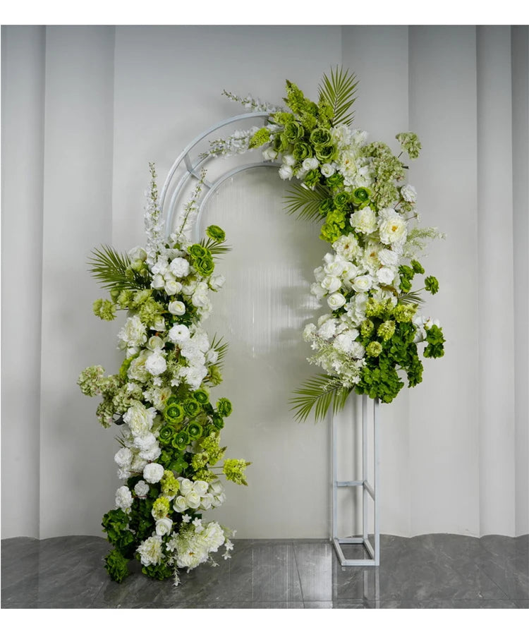 White Green Floral Arrangement Decor